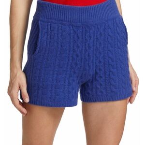 rag & bone Royal Blue High Waist Shorts “Pierce Cashmere Cable-Knit Shorts”